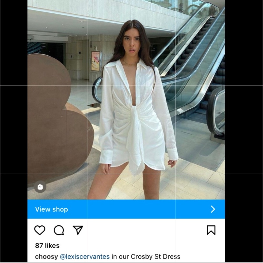 Choosy Crosby St Dress in White NWT